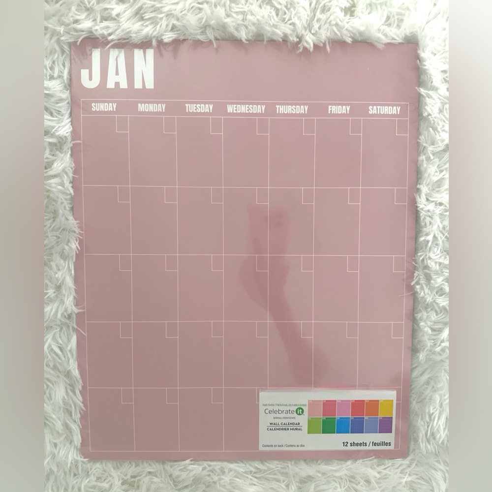 🆕 Celebrate It 12-Month/12-Pc Writeable Dry Erase Undated Wall Calendar